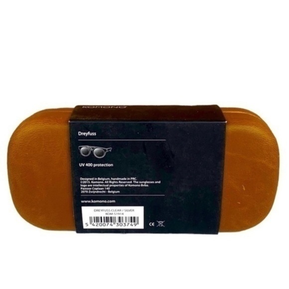 Komono Sunglasses Dreyfuss Clear Silver NEW round - Picture 2 of 9